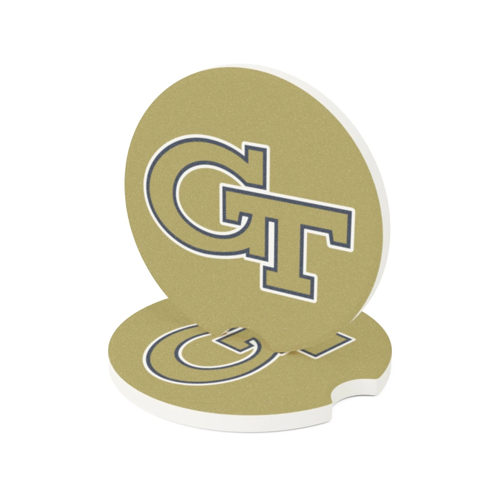 Georgia Tech Yellow Jackets Car Coaster, NCAA College Football Cup Holder Insert