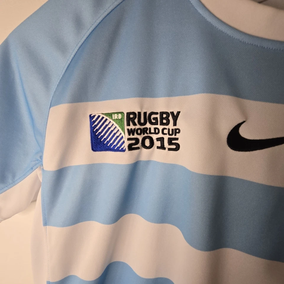 Camiseta Nike UAR Argentina 2015 Mundial Blanco Azul Rugby Hombre Talla L Foto 2 de 4