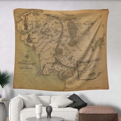 Middle Earth Map Tapestry