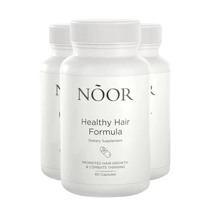 3-Pack NOOR Healthy Hair Formula - NOOR Hair Growth Support Capsules - 180Caps