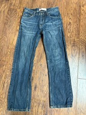 Levis Jeans Boys 14 Reg Blue Denim Solid 505 Regular Pockets 27x27