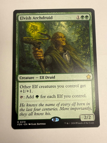 MTG Elvish Archdruid #219 Foundations FDN Rare Non-Foil Near Mint