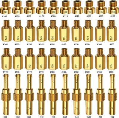 XIKOBY 40PCS Carburetor Main Jet Slow Pilot Jet Kit Compatible with Keihin PE PW