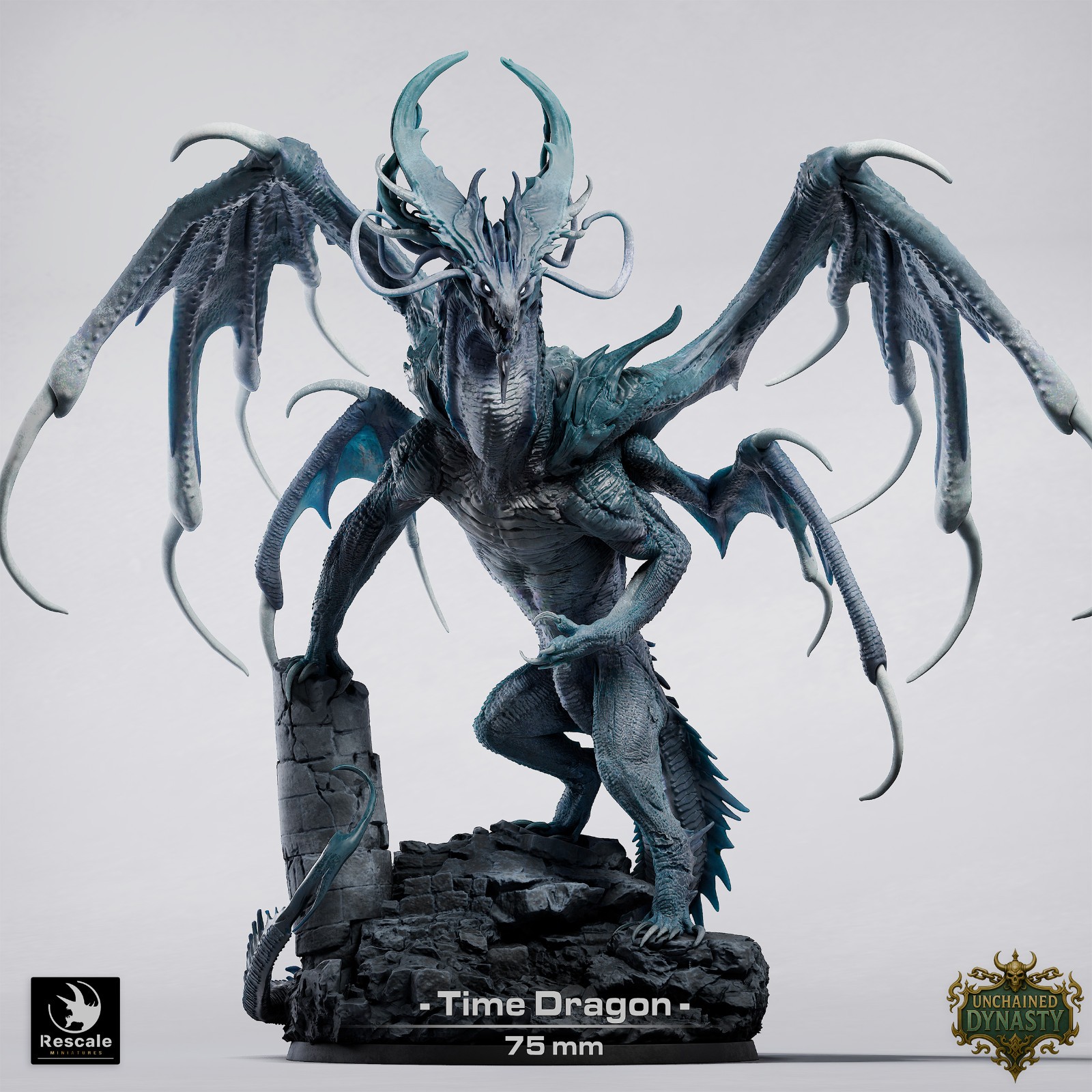 Time Dragon Rescale Miniatures figurine ultra détaillée en résine pour session Dnd