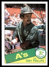 Tony Phillips 1985 Topps #444 Athletics MLB READ FREE SHIPPING AutographDen