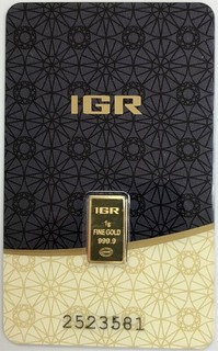 IGR ISTANBUL TURKEY GOLD REFINERY GOLD GRAM 1 GRAM .9999 FINE SEALED BAR