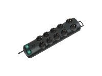 Brennenstuhl BN-1153300120 2m Plastic Black 10 AC Outlet(s) 250V 5060Hz