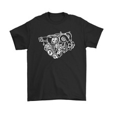 Nissan Skyline Gtr Rb26dett Engine Blueprint Illustration T-shirt Mens And Women
