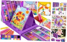 Kids Art Kit - 210 PCS - Drawing Art Set - B. Purple