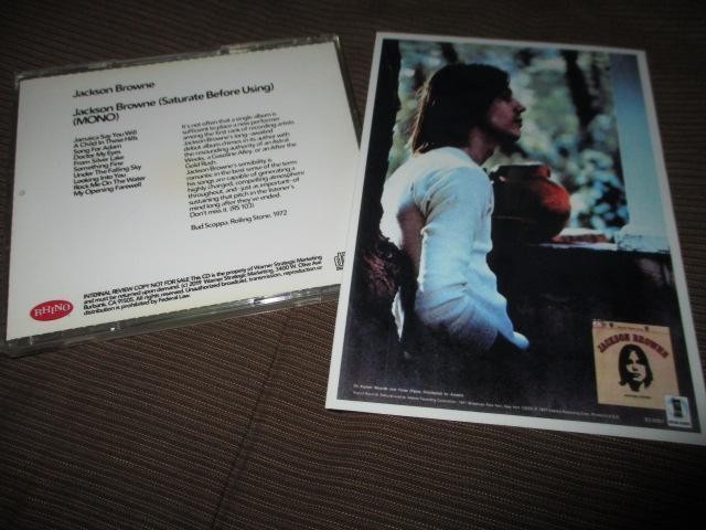 jackson browne 1ST, 2ND (RARE!!MONO送料込) jackson browne 1ST, 2ND (RARE!!MONO送料込）