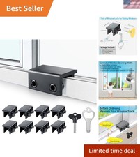Secure8: Heavy-Duty Sliding Window Locks 8 Pack with Key Easy Installation