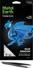Fascinations Premium Series Blue Dragon 3D Metal Model Kit Bundle with Tweezers