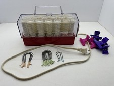 Vintage Clairol 20 Instant Hairsetter C20 Hot Rollers Hair Curlers With Clips