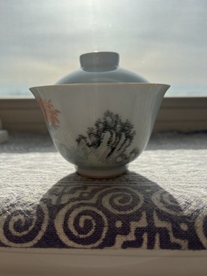 Yun Muzai (Cloud in Woods) Duck Egg Blue Lidded Tea Bowl (Gaiwan)