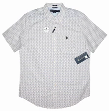 U.S. Polo Assn. #11769 NEW Men's Stretch Short Sleeve Button Up Woven Shirt