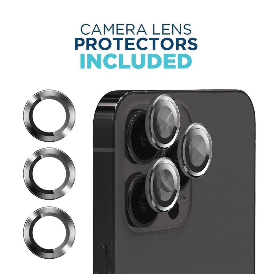 Tech Armor Screen Protector for iPhone 15 Pro Max 6.7 inch 3 Pack + Camera Lens - Image 3 of 4