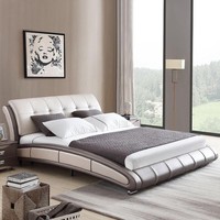Design Leder Bett Polster Doppel Hotel Betten Schlaf Zimmer Ehe 180X200 Cm Luxus