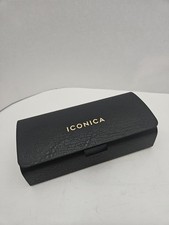 ICONICA Black Sunglasses Hard Case Eyeglasses Eyewear Sunglass