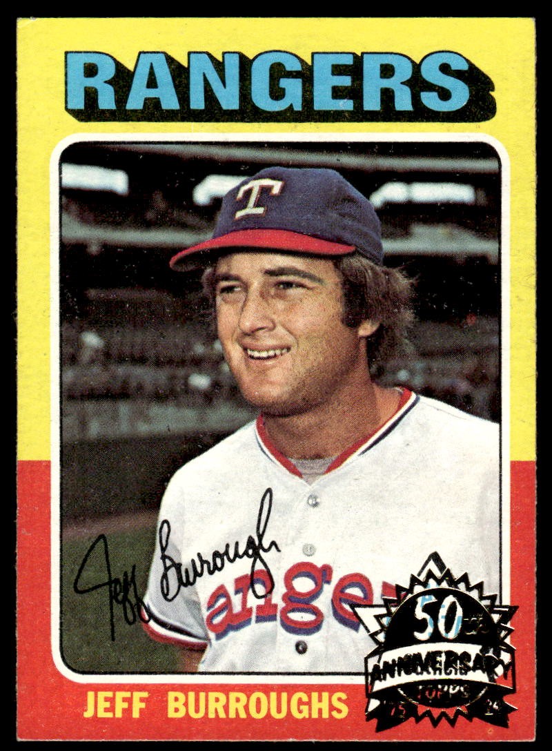 2024 Topps Heritage Jeff Burroughs #470 1975 Original Stamped BuyBack Rangers