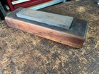 Vintage Combination Sharpening Stone In Hand made wooden Box Nice!! Knives-Axes