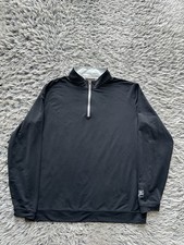 Peter Millar Pullover Mens 2XL Black Perth Performance Crown Sport Golf 1/4 Zip