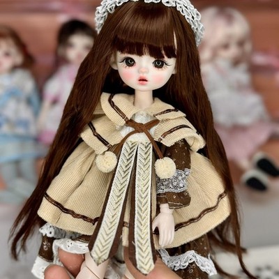 28cm Height Cute Girl Doll Toy Handpainted Makeup Removable Fashion Clothes Set