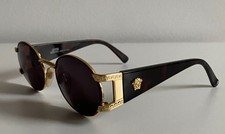 Authentic Luxury Vintage GIANNI VERSACE Tortoise Shell Gold Sunglasses Italy