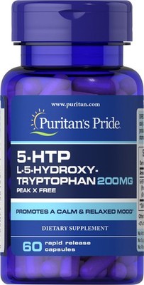 Puritan's Pride 5-HTP 200 mg (Griffonia Simplicifolia) - 60 Capsules