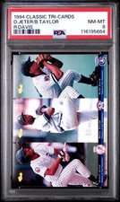 1994 Classic - Tri-Cards - Rare RC - Derek Jeter, Brien Taylor, Russ Davis PSA 8