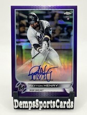 2022 Topps Chrome Rookie Autographs Purple Payton Henry RC /250 #RA-PH Miami