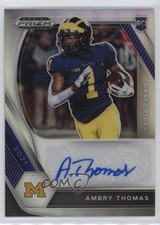 2021 Panini Prizm Draft Picks Silver Ambry Thomas #DPA-AMT Auto 1o2