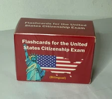 US Citizenship Flash Cards 2025, Naturalization Study Guide English Spanish Test