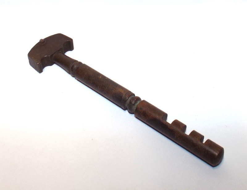 Vintage France Brass 2 PC Glass Cutter Hidden Screwdriver 4" Long Ornate Tool