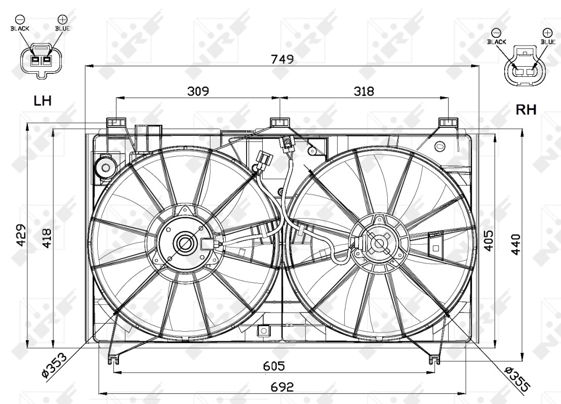 NRF 47566 Fan, radiator for LEXUS - Image 7
