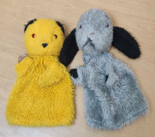 Chad Valley Sooty and Sweep Vintage Late 1960s Hand Puppets Made in England