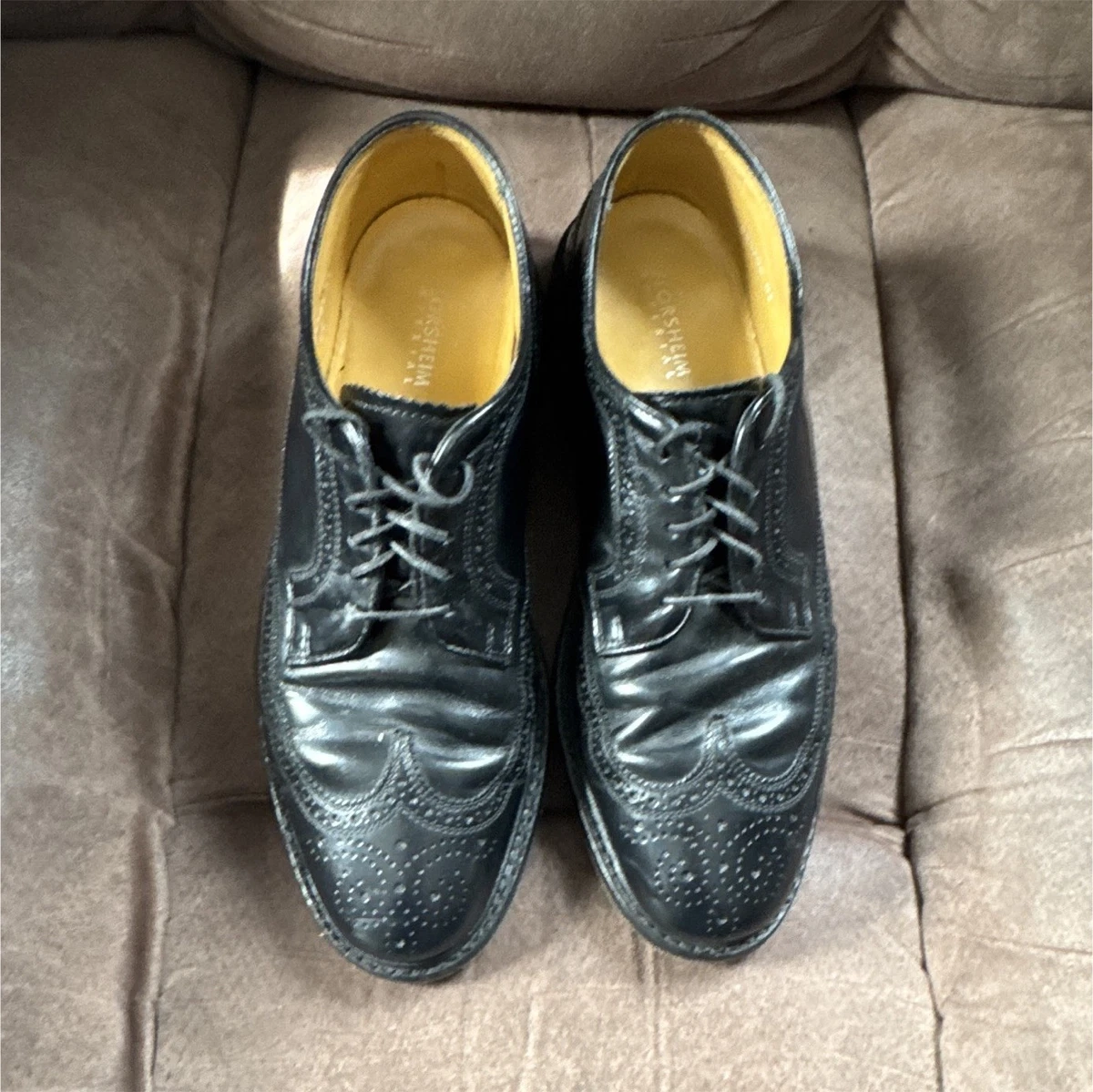 Florsheim Men\'s Size 11 E Black Leather Cap Toe Oxford Dress Shoes 509449 Florsheim Mens Black Leather Dress Shoes Cap Toe 9 1/2  main image 3