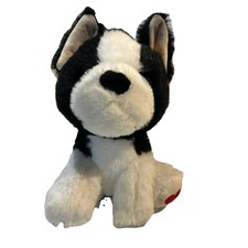 Plush Black White Puppy Dog Plush 8" New With Tags Husky Way To Celebrate