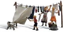 Woodland Scenics HO Scale Scenic Accents Figures/People Set Wash Day Getaway