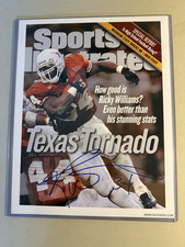 Ricky Williams Longhorns Signed 11X14 Sports Illustrated Cover Poster