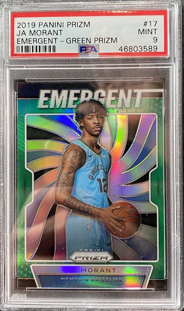 Ja Morant 2019-2020 Green Prizm Emergent #17 PSA 9 RC 🔥 Grizzlies