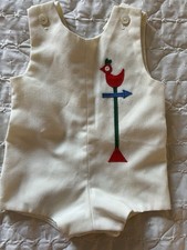 Vintage 50s Or 60s Baby Infant 3-6 Mo One Piece Romper Jumper Sunsuit Outfit