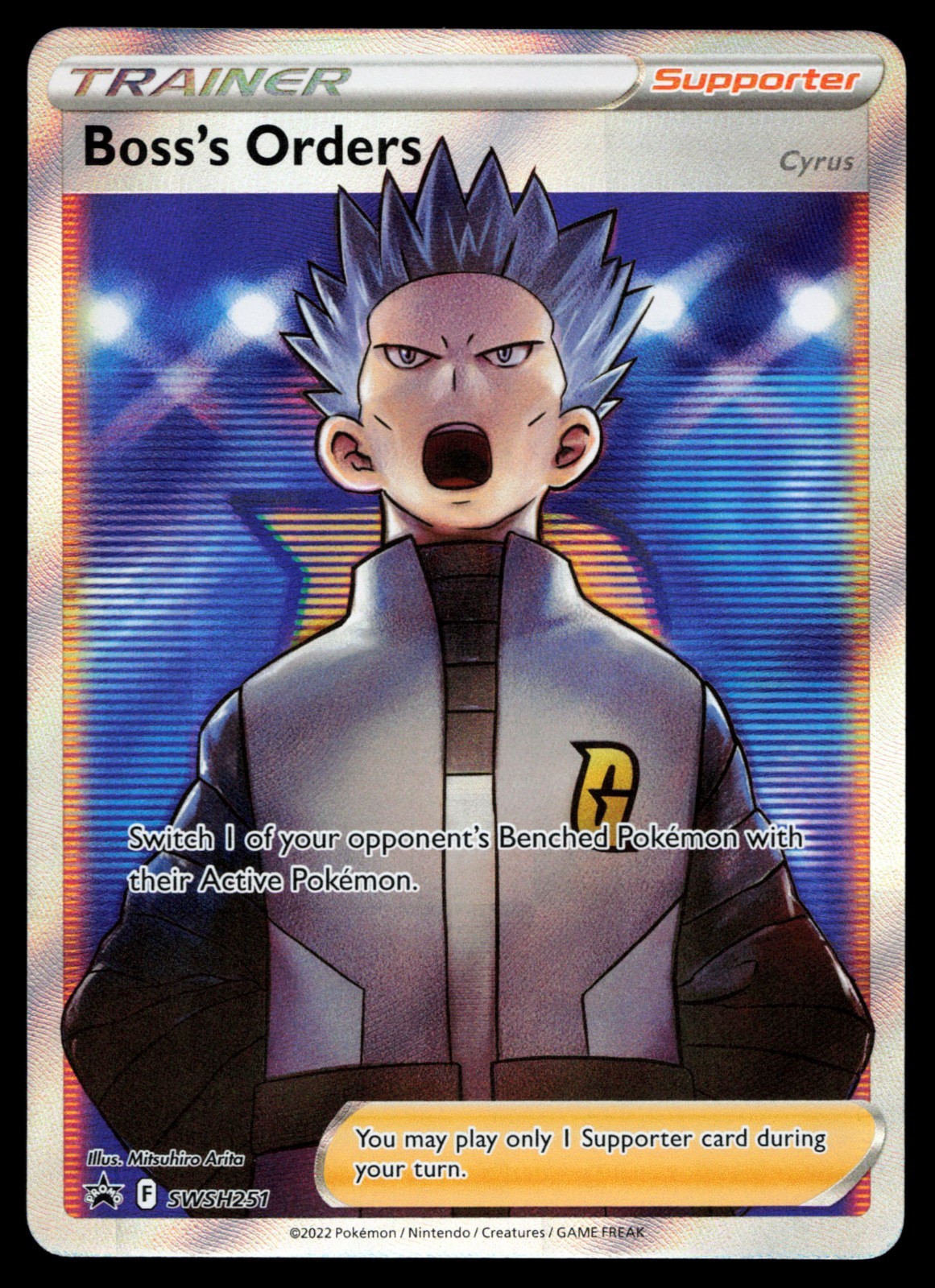 Boss's Orders (Full Art) SWSH251 Sword & Shield Promo Card Holo Pokemon Card