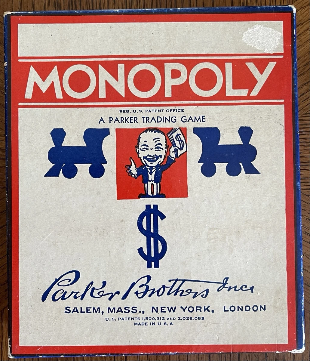 Parker Brothers Monopoly 1936 Year Vintage Manufacture Board