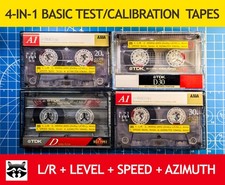 BASIC 4-in-1 Test/Calibration Tapes. L/R + 400Hz (Dolby Level) + Speed + Azimuth