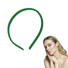 Green Thin Headbands Women Girls Non Slip Soft Fabric Hairband Accessories