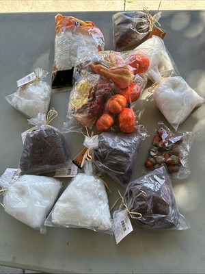 Halloween Decoration Lot Orange Decorations And Spiderwebs 12 items All new