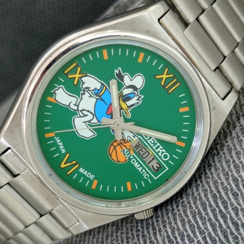 GENUINE VINTAGE SEIKO AUTOMATIC 7009A JAPAN MENS DONALD DIAL WATCH a2915-U