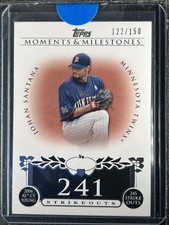 Santana, Johan - 2008 Moments & Milestones - Card #87 - Strikeouts 241 - 122/150