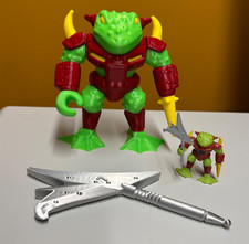 Fan Art Battle Beasts Series 1 #7 HORNY TOAD Multicolor w Weapon 6 Inch Model