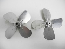 Lot of 2 4-wing 6" Aluminum Propeller Fan Blade for 1/4" Shaft